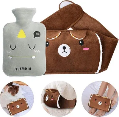Productafbeelding van Warme waterkachel met zachte pluche bekleding, voor verlichting van rug- en buikpijn