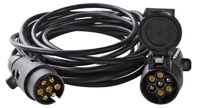 5 m Verlängerungskabel Kabel mit Kupplung + Stecker 7 pol 7x0,5 mm² schwarz 926280 75050 4031765750509 324327 DEMA stabilo-fachmarkt.de