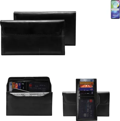 Produktbild von K-S-Trade Handy Hülle kompatibel mit Motorola Moto G8 Power Schutz Hülle Tasche Schutz Case Handytasche Kunstleder schwarz, 1x