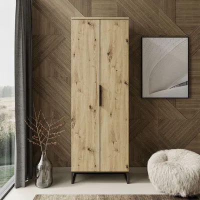Produktbild von Zweitüriger Kleiderschrank TOP Eiche artisan