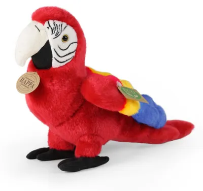 Image de Peluche perroquet rouge Arakanga 24 cm ECO-FRIENDLY