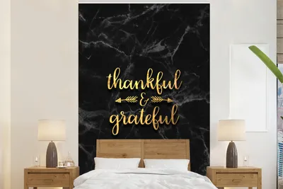 Produktbild von MuchoWow® Fototapete für Wohnzimmer oder Schlafzimmer Wandtapete Vinyl Motivtapete Zitat - Sprichwörter - Gold - Marmor - 160x240 cm - Vinyltapete