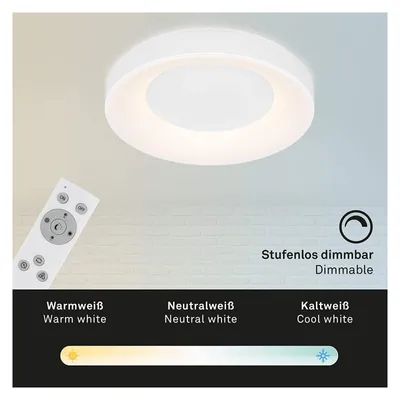 Produktbild von LED Deckenleuchte dimmbar 36W 3600 lm 3000-6500 K Ø 48,4 cm Rondo weiß + Fernbedienung