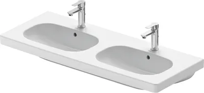 Produktbild von DURAVIT Doppelwaschtisch D-Code 120 x 49 cm weiß glänzend 3481200002