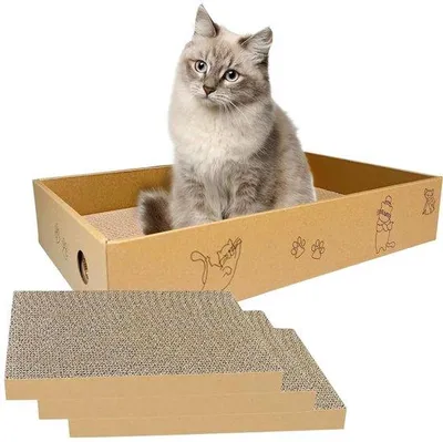Image de Grand poteau à gratter en carton pour l'intérieur