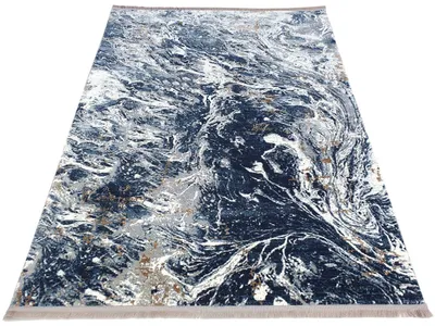 Obrázok produktu pre Obdĺžnikový koberec 160x220 cm STEFANO - šedý / modrý