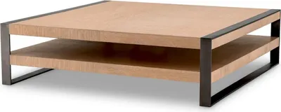 Produktbild von Casa Padrino Luxus Couchtisch Naturfarben / Bronze 150 x 150 x H. 42,5 cm - Quadratischer Wohnzimmertisch - Wohnzimmer Möbel - Massivholz Möbel - Luxus Möbel - Luxus Einrichtung