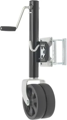 Produktbild von Bootsanhänger Wagenheber 907KG mit Doppelrädern, einstellbar von 67–93cm, Schwerlast-Drehzunge für Wohnwagen und Bootsanhänger (Schwarz)