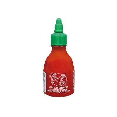 Obrázek produktu pro Sriracha pálivá chilli omáčka Uni Eagle Hmotnost: 230 g, Původ: Thajsko, Druh: Chilli