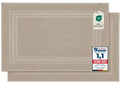Immagine prodotto di Tappetino da bagno - Set di 2 - 50 x 70 cm - 100% cotone - 600 GSM - Per doccia e vasca