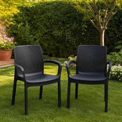 Produktbild von Mattagga - Gartenstuhl, Anthrazit, 2 Stühle, Italy