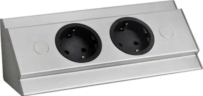 Produktbild von THEBO Energie-Ecksäule ST 3072/200 in EDELSTAHL / Mehrfachsteckdose / Ecksteckdose