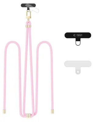 Obrázok produktu pre Tech-Protect C7S Lanový popruh cez rameno Baby Pink/Gold