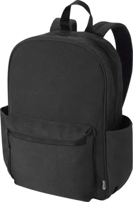 Image de Floso - Sac à dos « Zaino », couleur unie, toile de tente recyclée, 16 litres PF4962 (taille unique) (noir)