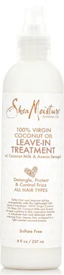 Produktbild von Shea Moisture 100% Virgin Coconut Oil Leave-In Treatment 8oz 237ml feuchtigkeitsspendende Haarkur