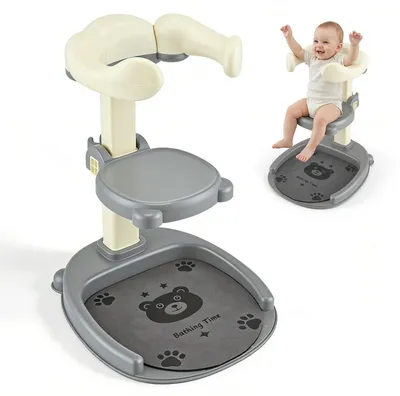 Image de Baignoire pour bébé avec support de douche réglable, antidérapante, pour enfants de 8 à 36 mois