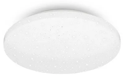 Zdjęcie produktu dla Lampa sufitowa LED do łazienki BRILONER CASE, stopień ochrony IP44, dekor w gwiazdki, neutralne białe światło, biały, 27,5 x 6 cm