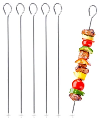 Zdjęcie produktu dla Szpikulce do grilla ze stali nierdzewnej, 40 cm, zestaw 6 szt.
