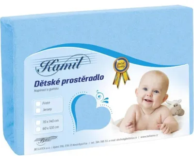 Obrázok produktu pre Detské froté prestieradlo - modré - 60x120