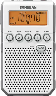 Productafbeelding van Sangean DT-800, Reisradio, Digitaal, AM, FM, LCD-scherm, 3,5 mm aansluiting, Wit