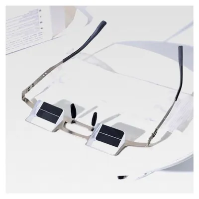 Produktbild von Prismenbrille zum Fernsehen, Lesen oder Surfen auf dem Telefon im Liegen, verbesserte und leichtere Lazy Glasses, reduziert Nackenbelastung (Silber)