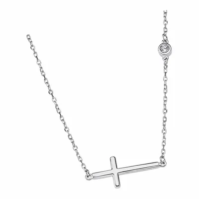 Produktbild von Lotus Silver Zirkonia Halskette 925 Silber LP1918-1/1 Kreuz Damen JLP1918-1-1