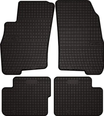 Produktbild von Gummifußmatten passend für Fiat Grande Punto (Schrägheck, Bj. 2005-2012) – schwarz, passgenau, mit Befestigungen set 4 Stk. - Gummi-Automatten