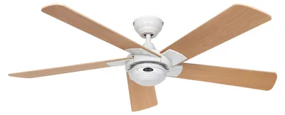 Produktbild von Deckenventilator mit Fernbedienung Rotary 132 cm Weiß / Buche