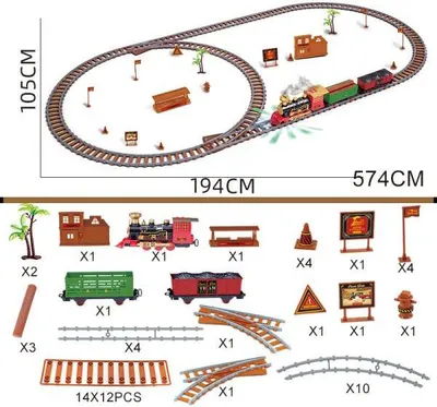 Produktbild von 360Home Patchwork-Eisenbahnspielzeug Set 207pcs