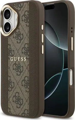 Immagine prodotto di Custodia GUESS per IPHONE 17 compatibile con MagSafe GUHMP17SPG4SEMCW (PU con striscia 4G) marrone