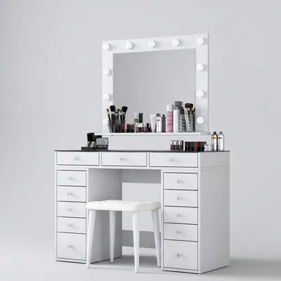 Produktbild von Schminktisch mit Spiegel und Schubladenkommode Radiance