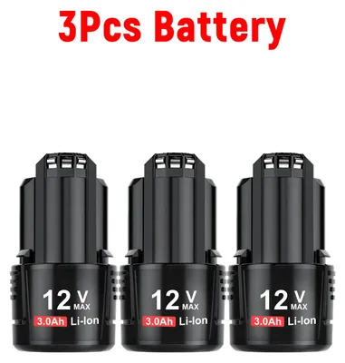 Produktbild von Bosch BAT411 Ersatzbatterie, 3000mAh Kapazität, 12V Li-Ion Leistung, 3 Stück 3,0 Ah Batterie