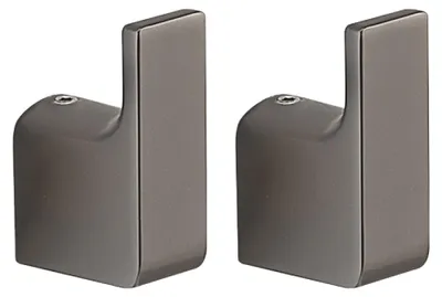 Wandhaken-Set, 2 Stück, Messing/Chrom, Gewehr-Metall, 5,3 cm