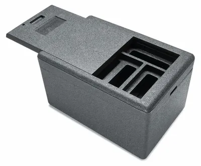 Produktbild von 2x Mehrwegshipper mit Deckel aus EPP Akkuversion 600 x 400 x 347 mm 33 Liter