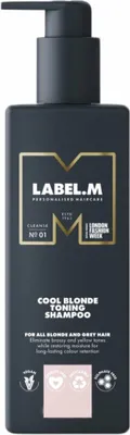 Produktbild von Label.M Cool Blonde Toning Shampoo tönendes Shampoo für platinblondes und graues Haar 1000 ml