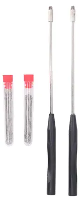 Productafbeelding van Inox-injectienaalden set, 21 cm, verchroomde coating, lichtgewicht, herbruikbare injectienaalden set voor het laboratorium