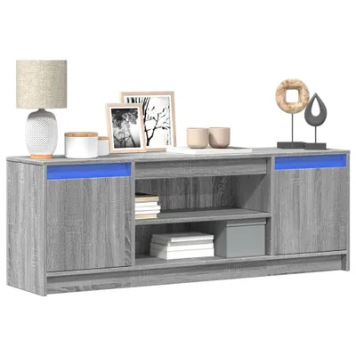Produktbild von Maison Exclusive - TV-Schrank mit LED-Beleuchtung Grau Sonoma 139,5x34x50 cm