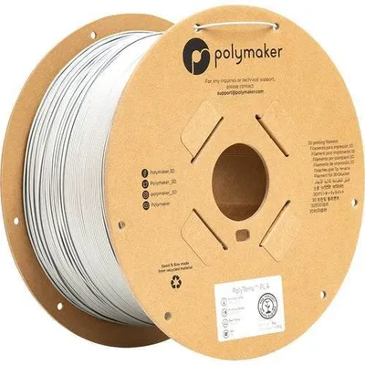 Image de Polymaker PolyTerra PLA, Couleur:Coton White, Taille du filament:1.75mm, Poids:3 kg