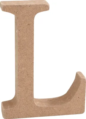 Produktbild von VBS MDF Buchstaben 8 cm hoch 1.5 cm stark ideal für Bastelprojekte Buchstabe "L"