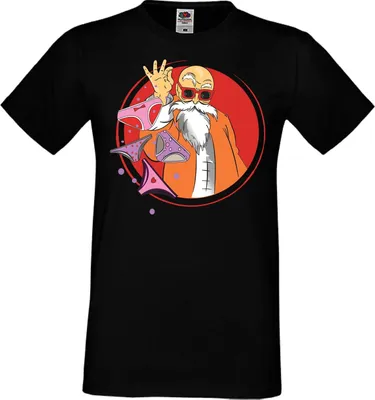 Produktbild von Herren T-Shirt Anime Manga Dragon Anime Manga Ball Z Master Roshi 03 Kame Sennin, Man 5XL / Schwarz