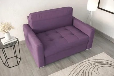 Zdjęcie produktu dla Fotel Relax Tekstylny Salon Klub Tapicerka Kanapa Sofa Siedzisko Fioletowy Nowy