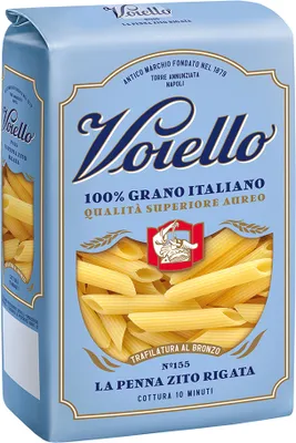 Produktbild von 18x Pasta Voiello La Penna Zito Rigata N. 155 500g - Italienische Nudeln