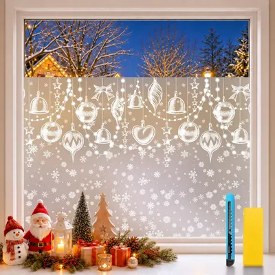 Weihnachts-Fensterfolie selbstklebend 44,5x200 cm