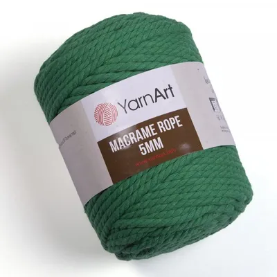 Obrázek produktu pro Yarn Art Macrame Rope 5 mm 85 m 759 Green Šňůra