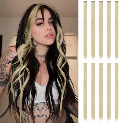 Produktbild von Haarverlängerung Clip-in Synthetik Aschblond 55cm 10 Stück