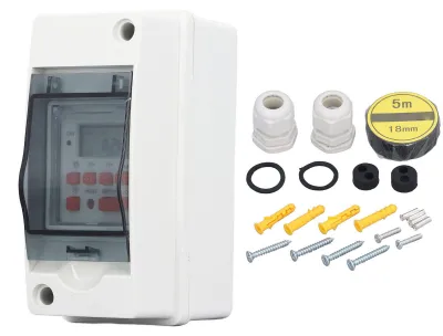 Immagine prodotto di Timer settimanale a 7 giorni con 28 programmi di accensione e spegnimento, display LCD digitale programmabile con custodia impermeabile, alimentazione 85-265 V CA