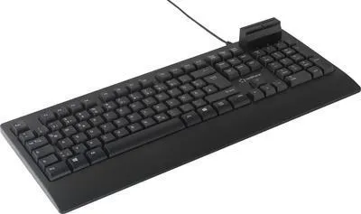 Immagine prodotto di Renkforce RF-CKB-200 USB Tastatur Deutsch, QWERTZ Schwarz Chipkarten-Leser (RF-CKB-200)