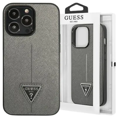 Immagine prodotto di Guess Guhcp13Lpsatlg Custodia rigida Iphone 13 Pro / 13 6,1 Srebrny/Argento Logo Saffianotriangle