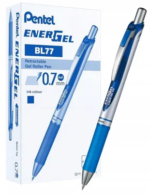 Produktbild von Pentel EnerGel BL77 Blaue Gelstifte Set 12+1 Gratis
