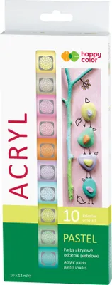 Produktbild von PASTEL Acrylfarben 10 Farben x 12 ml Happy Color